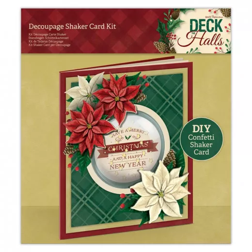 Decoupage Shaker Card Kit - Deck The Halls